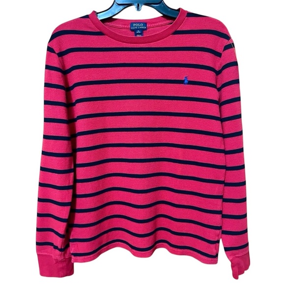 Polo by Ralph Lauren Red/ Black Striped Thermal Size XL - Picture 1 of 6